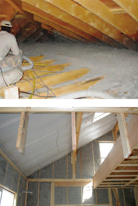 天井の断熱施工方法
